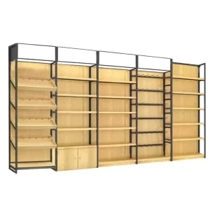 Store Shelf Design Supermarket Shelf Display Rack Gondola Shelving Double-sided Supermarket Shelves