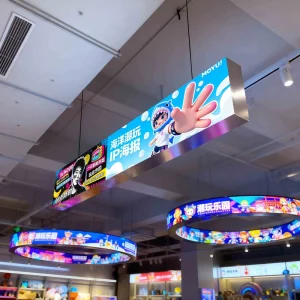 Storefront Advertising Board Playable Video Scrolling App Control Custom Waterproof LED Business Sign Display