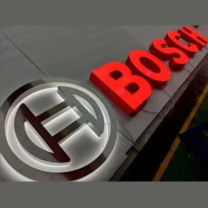 Storefront Outdoor LED Channel Letter Signage Big Wall Mount Resin LED Illuminated Sign for Office Advertising