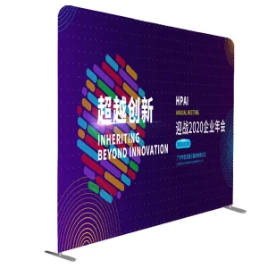 Straight Advertising Tension Banner Custom Size Portable Backdrop Stand Durable Aluminum Frame Theme Display Walls