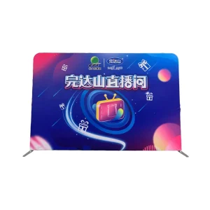 Straight Tension Fabric Banner Tube Display Wall Portable Exhibition Aluminum Stand With Stretchable Graphic Printing