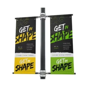 Street Bracket Pole Advertisement Banner Custom Print Outdoor Advertising Media PVC Banner