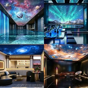 Stretch Fabric Ceiling PVC Soft Film LED Light Box IP65 UV Printed Durable Aluminum Profile for Hotel