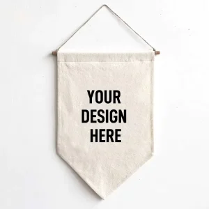 Sublimation Advertising Wall Hanging Decoration Campaign Custom Cotton Canvas Flag Banner