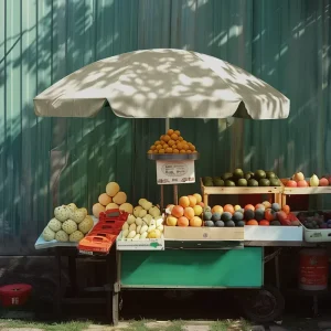 Sun Protection Umbrella Large Outdoor Commercial Parasol for Night Market Stall with Advertising Printing