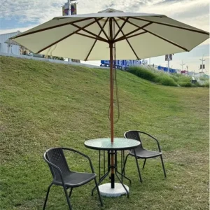 Sun proof Central stemmed Advertising Outdoor Parasol Freestanding Polyester Filament Alloy Manual Patio Garden Umbrella