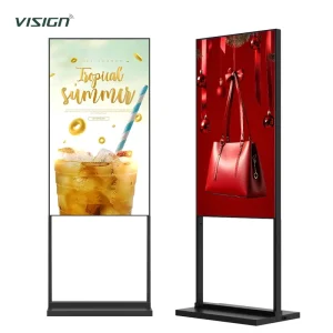 Sunlight Readable Shop Window Display 2500 Nits Digital Signage Advertising Screen Hanging LCD Poster For Retail Storefront