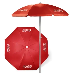 Sunshade Red Customized Printed Branded Advertising Market Beach Umbrella Outdoor Parasol with Logo