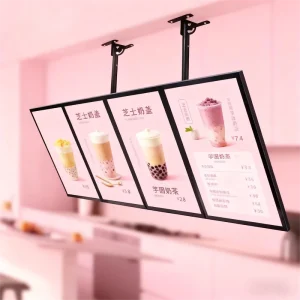 Super Bright Slim Aluminum Frame Rectangle A3 LED Backlit Hanging Light Box with Full Color