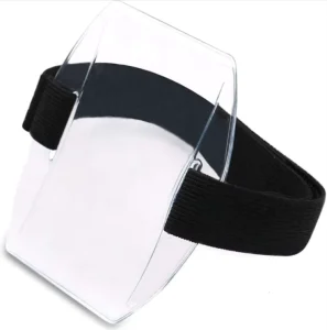Super Clear Adjustable Size Armband ID Name Badge Card Holder With Tight Slot to Hold Card Steadily