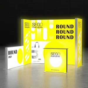 Super Light Aluminum SEGO Pop Up Lightbox 3x3m 25kg+ Unfold in 30mins for Event Businesses