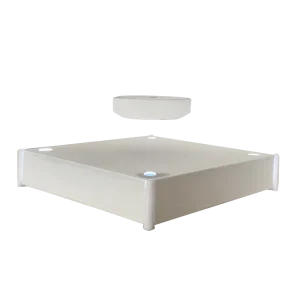 Super Slim Modern Plastic Magnetic Levitating Display Stand with LED Lights Pre Assembled 500G Max