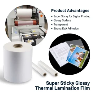 Super Sticky Heat Laminating Film Gloss A4 Thermal Lamination Film Glossy Precoating Film for Digital Printings Laminate