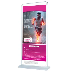 Supermarket Promotion Advertising Racks Iron Gate Type Frame Windbreak 80*180cm Banner Stand with Factory Lowest Price