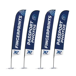 Supply Factory Advertising Flag Customized Decorate Promotional Outdoor Advertising Tear Drop Beach Feather Flag