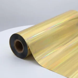 Sustainable Decorative Foils Optical Texture Effect Holographic Lamination Film Foil Rolls for Cosmetic Packaging