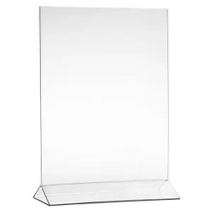 T Shape Clear Table Stand Menu Holder Acrylic Sign Display