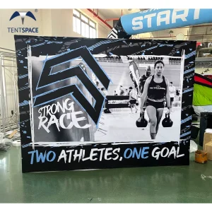 TENTSPACE Portable Custom Sport Events Aluminum Pop up Banner Advertising Backdrop With Signs Foldable Exhibition Display Panel