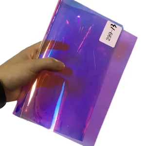 TPU Transparent Holographic Lamination Dichroic Rainbow Film Sheet for Making Bags Clothes Shoes and Acrylic