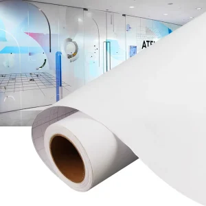 TREES WF1212 Matte Glossy Eco Friendly Outdoor Advertising Window Film Roll Sticker Material with UV Resistant Self Adhesive