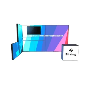 TV Stand Advertising Backdrop Exhibition Booth Curtain Stand Aluminium Profile for Slim Light Box