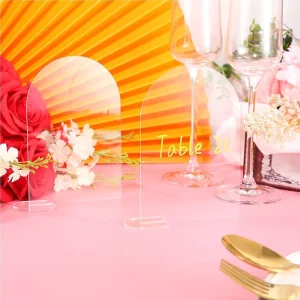 Table Numbers Clear Acrylic Table Number Holder With Display Stand Table Number Signs for Wedding Party Reception