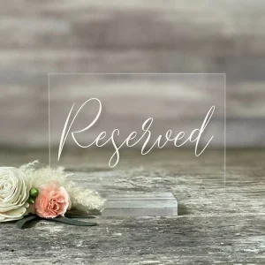 Table Sign Decor Minimalist Model Sign Holder for Wedding and Office Manufacturer Tabletop Reserved Sign