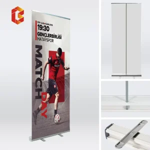 Table Top Retractable Banner Stand With Print Free Design Small Portable Pop Up Display Fast Ship Retractable Banner