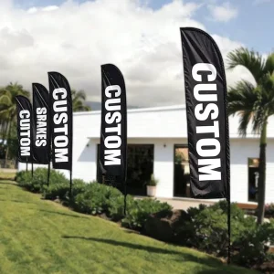 Teardrop Banner Flag Custom High Visibility Tear Fade Resistant Pennant Retail Storefronts Promotional Sports Tournaments