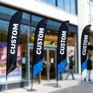 Teardrop Pennant Banner Flag Double Single Sided Durable Lightweight Custom Printed Polyester Waterproof Trade Shows Advertising