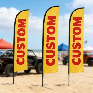 Teardrop Pennant Flag Durable Waterproof Tear Resistant Fabric Trade Shows Retail Storefronts Business Advertising