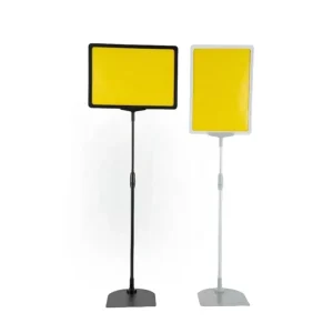 Telescopic A4 Aluminium Table Poster Display Stand Price Sign Board Stand for Supermarket