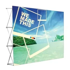 Tension Fabric Foldable Rectangle Advertising Aluminum Frame Lightbox with CMYK Printing for Exhibition and Retail Store