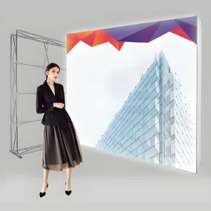 Tension Fabric Graphic Heavy Duty Aluminum Alloy Frame Waterproof Portable Pop SEG Light Box Exhibition Trade Show Stand