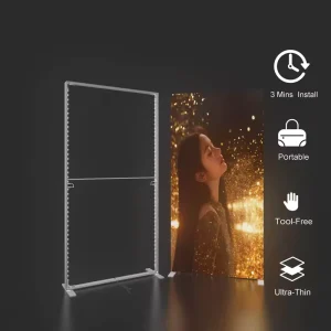 Tension Fabric Light Box Display Side-light 80mm Trade Show Wall Freestanding Anime Light Box