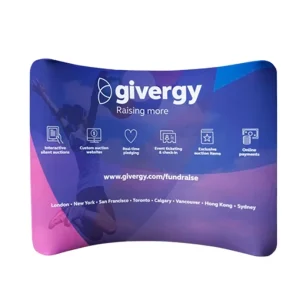 Tension Fabric Pillow Case Photo Booth Two Standing Pillowcase Adjustable Curved Backdrop Stand