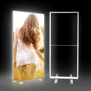 Textile Lightbox LED Edge Lit Light Box for Cloth Store Single Side LED Backlit Aluminum Frame Fabric Light Box