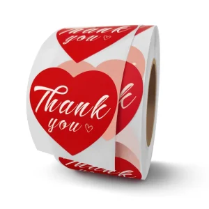 Thank You Printing Stickers Waterproof Paper Adhesive Labels for Gift Tags