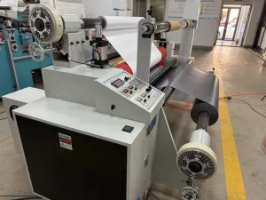 Thermal Lamination Film Reel Reel Lamination Machine Automatic Mechanical Motor Driven High Accuracy 1600mm Max Width Wood