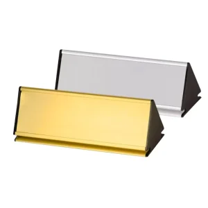 Thickened Aluminum Alloy Department Nameplates Blank Advertising Boards Triangular Replaceable Signboards and Table Signs
