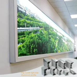 Thickness 0.9mm 1mm 1.8mm 3mm Engineering Fabric Tension Light Box Openable Light Box Aluminum Profile for Hall