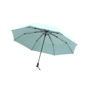 Three-Fold Transparent UV Protection Polyester Fiber Adult Sun & Rain Umbrella with Folding Design Dual-Use Advertising Gift
