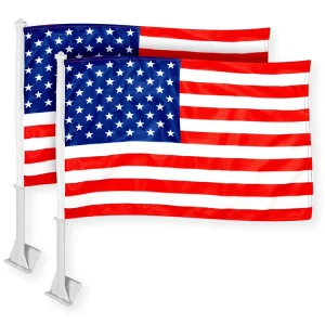 Three Layer Polyester Outdoor Car Flag Custom Windproof Design