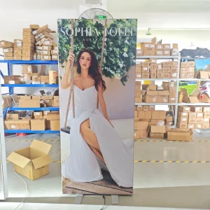 TianLang TL ALF85Z Folding Light Box Portable PVC & Aluminum Dye Sublimation Printed Silver/Custom Color Rectangle Design
