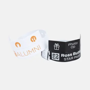 Ticket Wristband with Tabs for Event Custom Plastic PVC Logo Bracelet Disposable Festival Identification Wrist Band