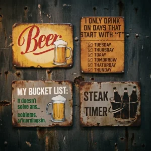 Tin Signs Wall Decoration Retro Beer Tin Sign Plate Bar Restaurant Home Decor Tin Beer Signs