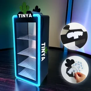 Tobacco Cigarettes Desktop Acrylic Display Stand with Locking Door Pop up Cards Acrylic Display Case Electronic
