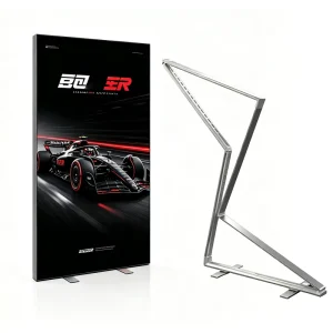 Tool Free Assembly Foldable LED Light Box Frameless Plug and Play Foldable Tension Fabric Reusable Exhibition