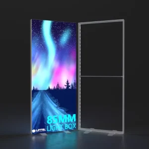 Tool free Assembly Free Standing Advertising Light Boxes Display Trade Show Mobile Fabric Aluminium Frame Light Box