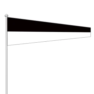 Top Black Bottom White Long Trapezoid Flag Number 6 Flags Printed International Signal Flag